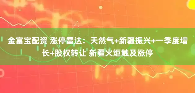 金富宝配资 涨停雷达：天然气+新疆振兴+一季度增长+股权转让 新疆火炬触及涨停